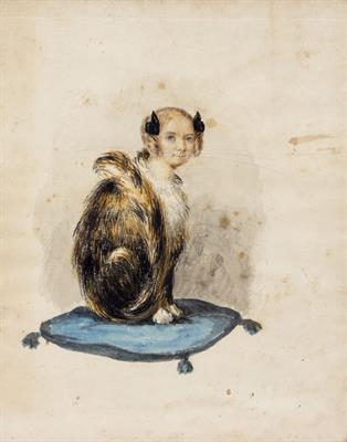 Lot 162 - AN UNUSUAL VICTORIAN WATERCOLOUR