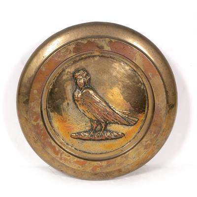 Lot 163 - A HEAVY CAST BRONZE ROUNDEL