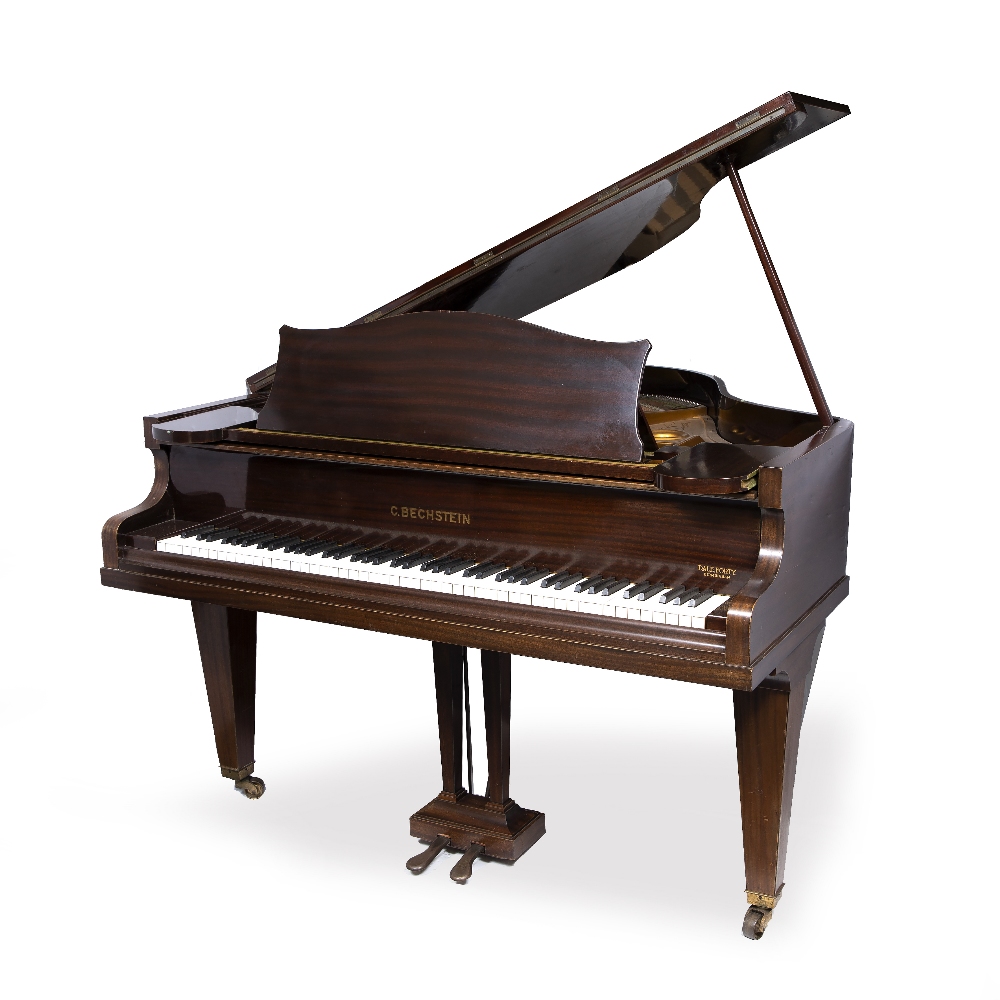 181 - A BECHSTEIN MAHOGANY BOUDOIR GRAND PIANO NO. 64100
