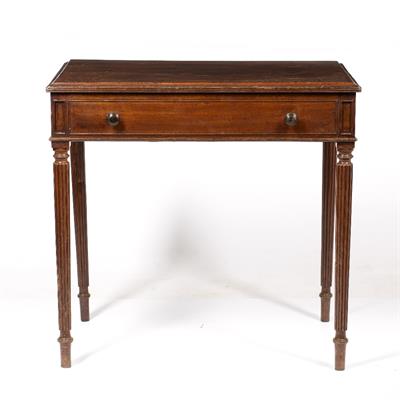 Lot 203 - A 19TH CENTURY MAHOGANY SIDE TABLE