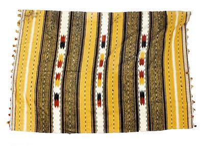 Lot 211 - A CAMEL GROUND TRIBAL WOOLEN THROW