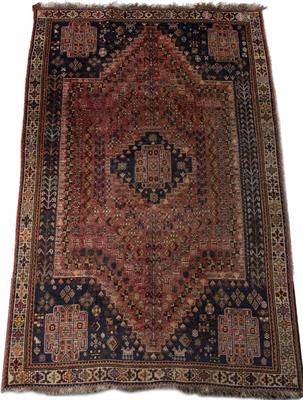 Lot 232 - A RED GROUND ORIENTAL RUG