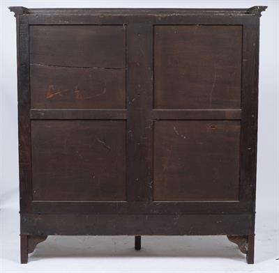 Lot 237 - A 19TH CENTURY MAHOGANY OPEN FRONTED BOOKCASE