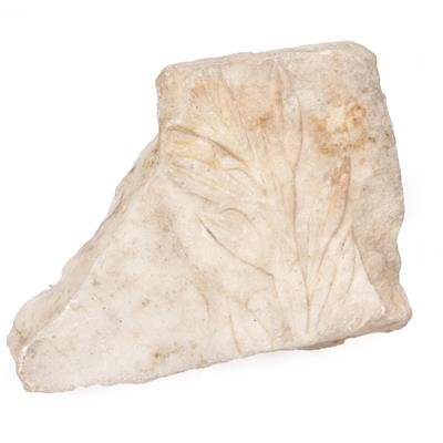 Lot 242 - A PIECE OF ANCIENT MARBLE