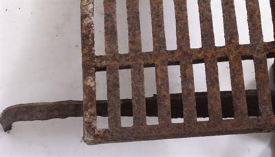 Lot 261 - A PAIR OF 17TH CENTURY WROUGHT IRON FIRE DOGS