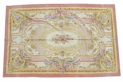 Lot 285 - AN AUBUSSON NEEDLEWORK CARPET