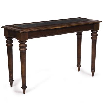 Lot 294 - A CONTEMPORARY HARDWOOD RECTANGULAR CONSOLE TABLE