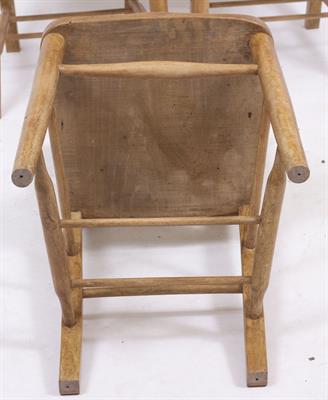 Lot 316 - A SET OF FOUR VICTORIAN BEECHWOOD CHAPEL CHAIRS