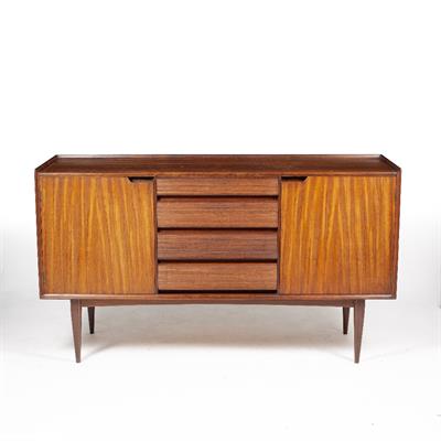 Lot 350 - A LATE 20TH CENTURY TEAK SIDEBOARD