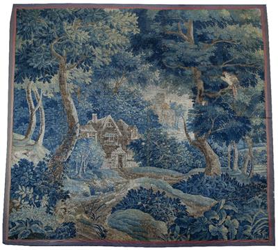 Lot 360 - AN 18TH CENTURY FRENCH VERDURE TAPESTRY