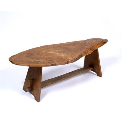 Lot 366 - AN ELM COFFEE TABLE