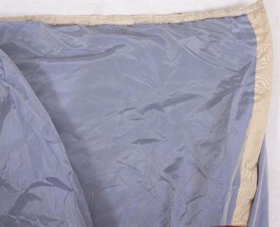 Lot 383 - A PAIR OF CREAM INTERLINED WATER SILK CURTAINS