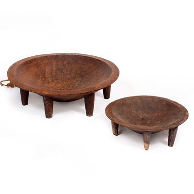 Lot 402 - TWO SOUTH SEA ISLAND HARDWOOD CIRCULAR FEASTING BOWLS