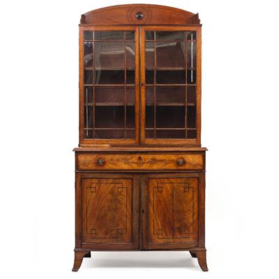 Lot 468 - A REGENCY MAHOGANY SECRETAIRE BOOKCASE