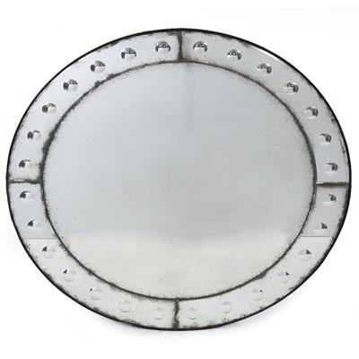 Lot 479 - A CIRCULAR WALL MIRROR