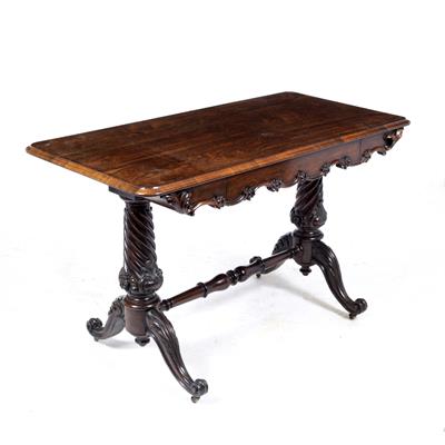 Lot 517 - A WILLIAM IV ROSEWOOD CENTRE TABLE