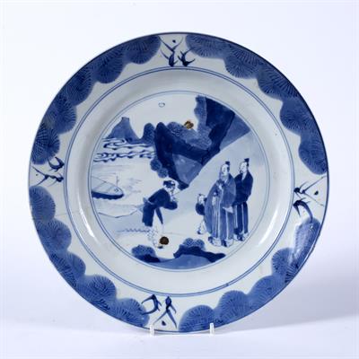 Lot 1 - Blue and white dish