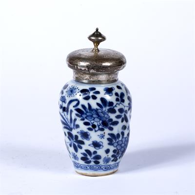 Lot 21 - Blue and white jar
