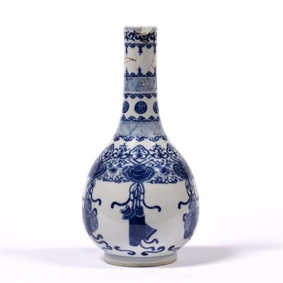 Lot 25 - Blue and white bottle vase