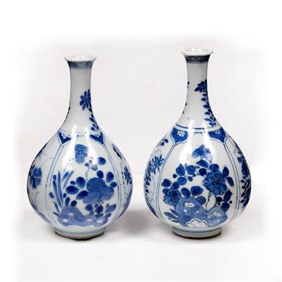Lot 28 - Two small Chinese bottle vases