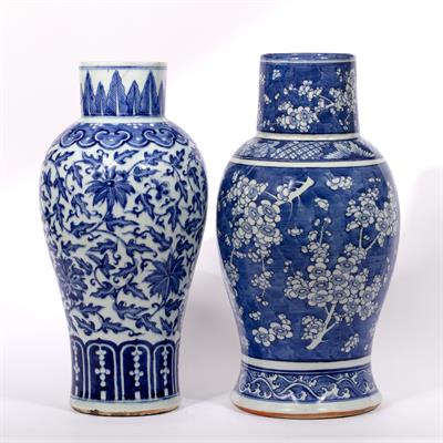 Lot 41 - Two blue and white vases