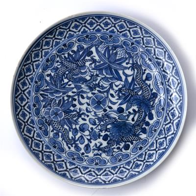 Lot 54 - Blue and white porcelain dish