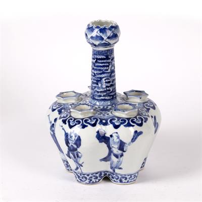 Lot 56 - Blue and white tulip vase