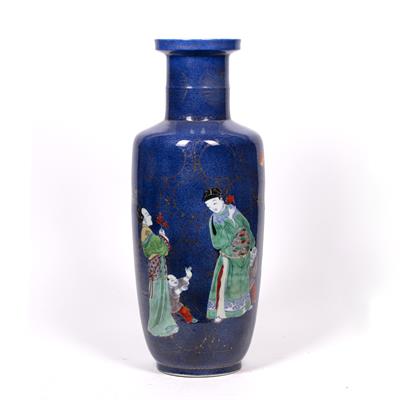 Lot 125 - Powder blue Rouleau vase