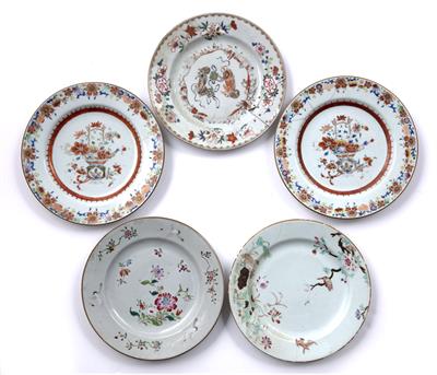 Lot 148 - Group of five famille rose plates