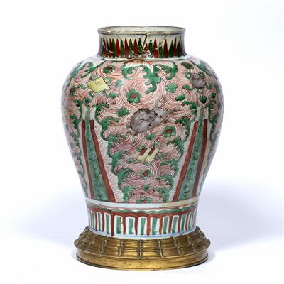 Lot 153 - Polychrome vase