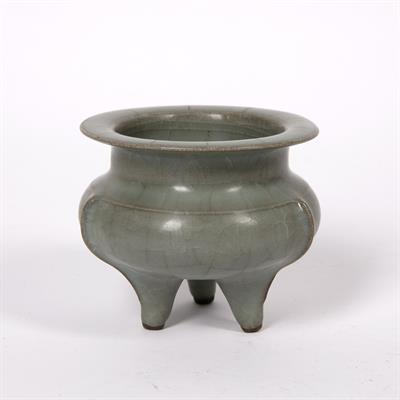 Lot 157 - Celadon tripod censer