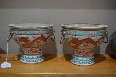 Lot 177 - Pair of porcelain stem bowls