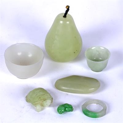 Lot 204 - Mutton fat jade sleeve or table weight