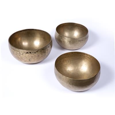 Lot 224 - Three lotus singing bowls