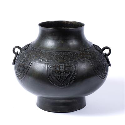 Lot 228 - Bronze archaic form vase