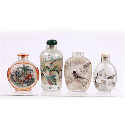 Lot 250 - Four inside painted snuff bottles