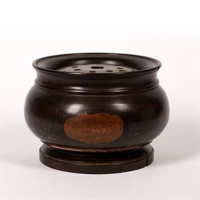 Lot 308 - Hardwood incense burner