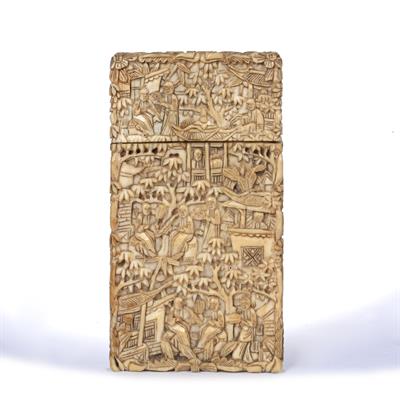 Lot 332 - Canton ivory card case