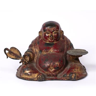 Lot 335 - Painted metal seated Putai