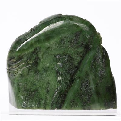 Lot 337 - Spinach jade carving
