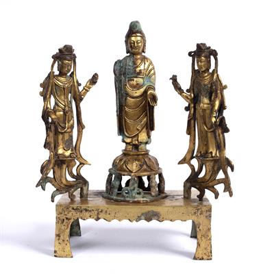 Lot 347 - Gilt bronze altarpiece