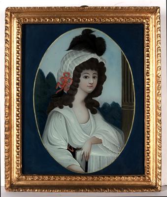 Lot 369 - Mirror glass painting