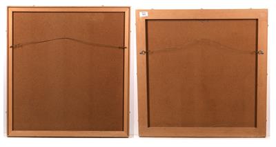 Lot 414 - Two embroidered silk panels