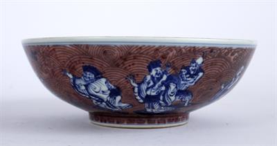 Lot 442 - Iron red 'Immortals' bowl