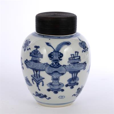 Lot 446 - Blue and white jar