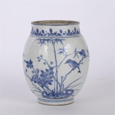 Lot 447 - Blue and white jar