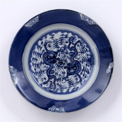 Lot 449 - Blue and white dish