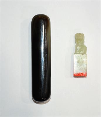 Lot 492 - Mutton fat jade seal