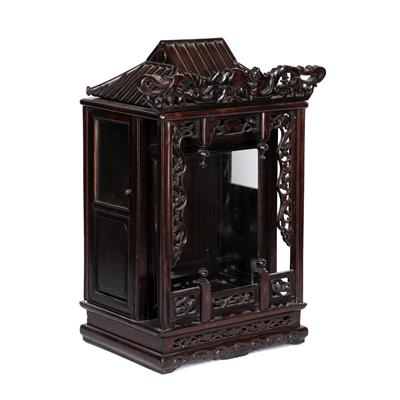 Lot 503 - Carved wooden altar cabinet