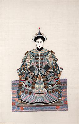 Lot 519 - Peking knot embroidery of the Empress Dowager